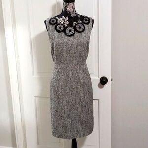 🖤Willow Glenn🖤 - Gray/Black Textured Sleeveless Dress w/Collar Applique